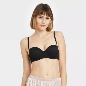 Auden Lightly Lined Strapless Bra - Black